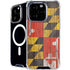 Maryland Flag Dark Wood iPhone 16 Pro MagSafe Case